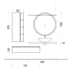 Mobile per la sala da bagno Bg018 in Offerta Outlet^Compab Best