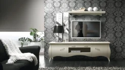 Mobile porta tv Base-porta-tv sagomata laccata scontata del 35% di con uno SCONTO IMPERDIBILE Porta Tv