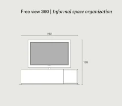 Astor Mobili Mobile porta tv Free view 360 di a prezzi convenienti- Porta Tv