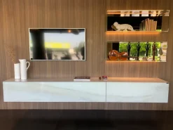 Lago Mobile soggiorno modello Living materia e 36e8 glass di a PREZZI OUTLET- Pareti Attrezzate