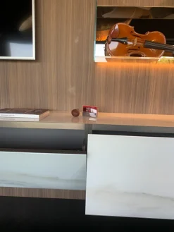 Lago Mobile soggiorno modello Living materia e 36e8 glass di a PREZZI OUTLET- Pareti Attrezzate