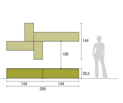 Hot Mobile soggiorno modello Atlante skt15 di scontato -30% Pareti Attrezzate