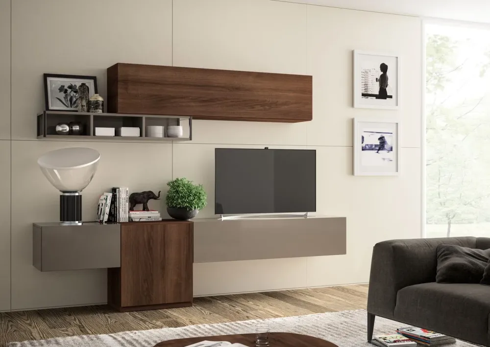 Giessegi Mobile soggiorno modello Living 575 di a PREZZI OUTLET- Pareti Attrezzate