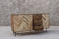 Hot Mobile soggiorno modello Credenza rennes natural 175 di a prezzo scontato Madie