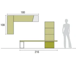 Tomasella Mobile soggiorno modello Atlante skt17 di scontato -30%- Pareti Attrezzate