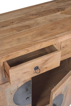 Outlet Mobile soggiorno modello Mobile credenza zen 2 ante 3 cassetti    di a prezzo Outlet Madie