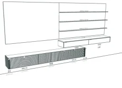 Binova Mobile soggiorno modello Outlet living roma di a PREZZI OUTLET- Pareti Attrezzate