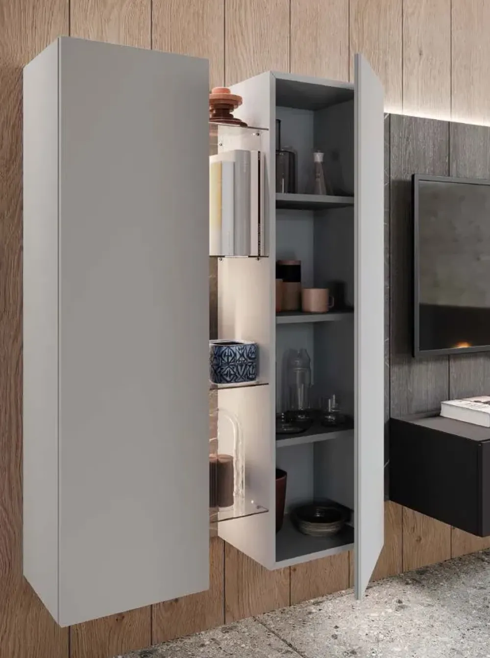 Hot Mobile soggiorno modello Skyline di scontato -30% Pareti Attrezzate