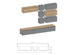 Outlet Mobile soggiorno modello Mito 5.0 di a PREZZI OUTLET Pareti Attrezzate