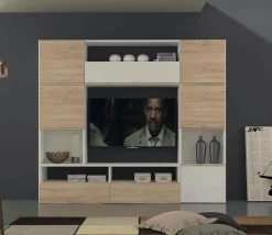 Collezione esclusiva Mobile soggiorno modello Lions linea oak 1 di a PREZZI OUTLET- Pareti Attrezzate