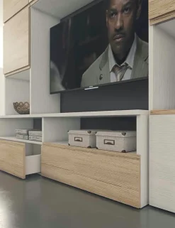 Collezione esclusiva Mobile soggiorno modello Lions linea oak 1 di a PREZZI OUTLET- Pareti Attrezzate