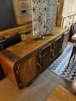 Outlet Etnico Mobile soggiorno modello Mobile industrial submarine 4 ante  di a prezzo scontato- Madie