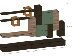 Imab Mobile soggiorno modello Mito 90 di a PREZZI OUTLET- Pareti Attrezzate