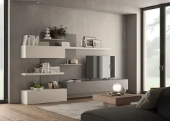 Giessegi Mobile soggiorno modello Living 573 di a PREZZI OUTLET- Pareti Attrezzate