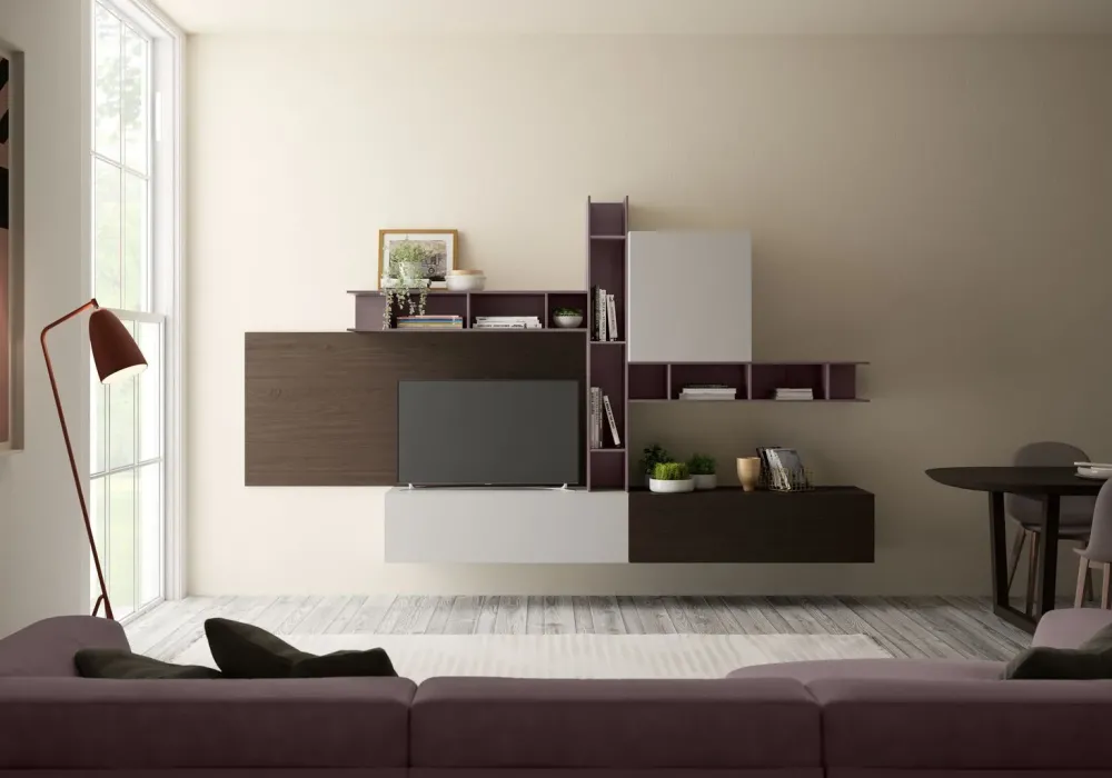 Giessegi Mobile soggiorno modello Living 577 di a PREZZI OUTLET- Pareti Attrezzate