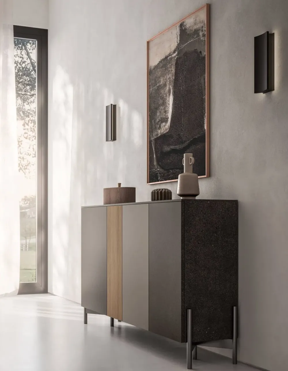 New Mobile soggiorno modello Hng044 di a PREZZI OUTLET Madie