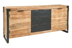 Outlet Etnico Mobile soggiorno modello Madia  industriale iron 2 ante 3 cassetti di a PREZZI OUTLET- Madie
