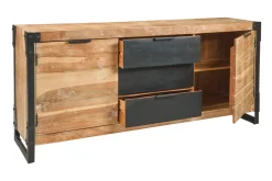 Outlet Etnico Mobile soggiorno modello Madia  industriale iron 2 ante 3 cassetti di a PREZZI OUTLET- Madie