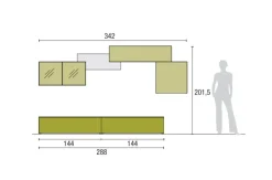 New Mobile soggiorno modello Atlante skt34 di a PREZZI OUTLET Pareti Attrezzate