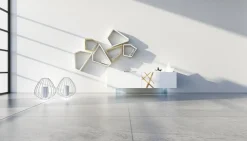 Voltan Mobile soggiorno modello Bassorilievo 35 bronzo graffiato di a PREZZI OUTLET- Madie