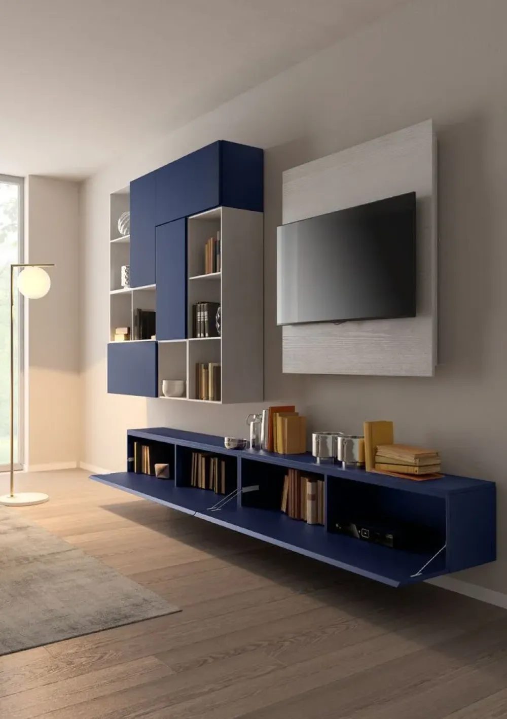 Giessegi Mobile soggiorno modello Living 572 di a PREZZI OUTLET- Pareti Attrezzate