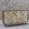 Outlet Etnico Mobile soggiorno modello Credenza rennes natural 3a di a PREZZI OUTLET- Madie