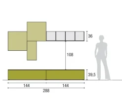 Tomasella Mobile soggiorno modello Atlante skt12 di scontato -30%- Pareti Attrezzate