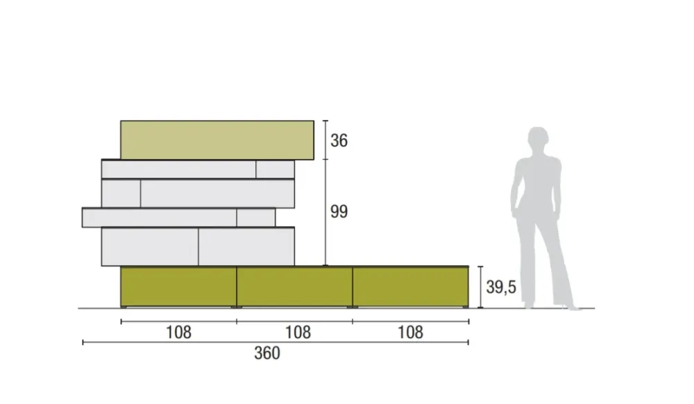 Mobile soggiorno modello Atlante skt41 di scontato -30%^Tomasella Best