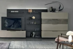 New Mobile soggiorno modello S001 di a PREZZI OUTLET Pareti Attrezzate