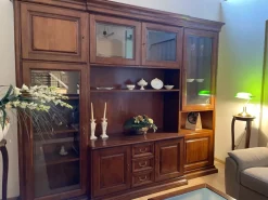 Artigianale Mobile soggiorno modello Parete attrezzata classica edera di scontato -53%- Pareti Attrezzate