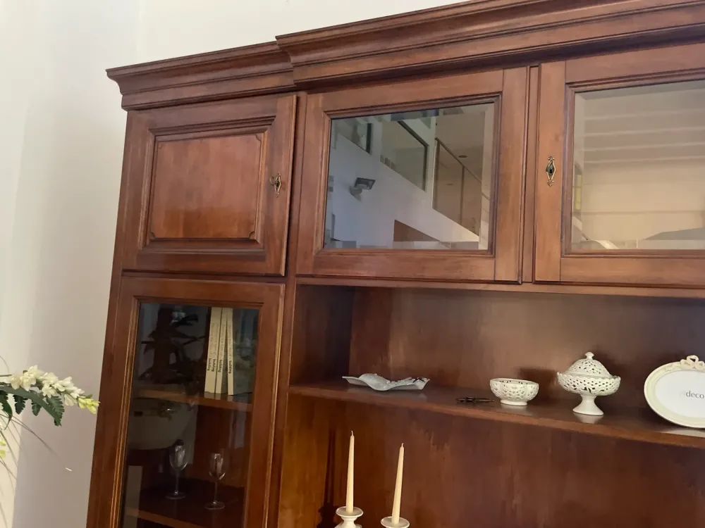 Artigianale Mobile soggiorno modello Parete attrezzata classica edera di scontato -53%- Pareti Attrezzate