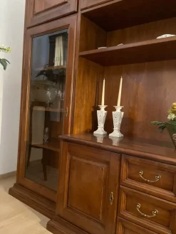 Artigianale Mobile soggiorno modello Parete attrezzata classica edera di scontato -53%- Pareti Attrezzate