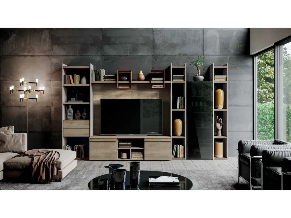 Hot Mobile soggiorno modello Mito 5.0 - qsm623 di scontato -50% Pareti Attrezzate