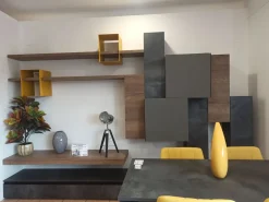 Imab Mobile soggiorno modello Parete sfalzata di scontato -50%- Pareti Attrezzate