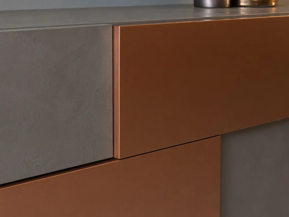Mobile soggiorno modello Credenza fly deco e mensole cube outlet di scontato -45% Pareti Attrezzate