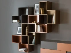 Mobile soggiorno modello Credenza fly deco e mensole cube outlet di scontato -45% Pareti Attrezzate