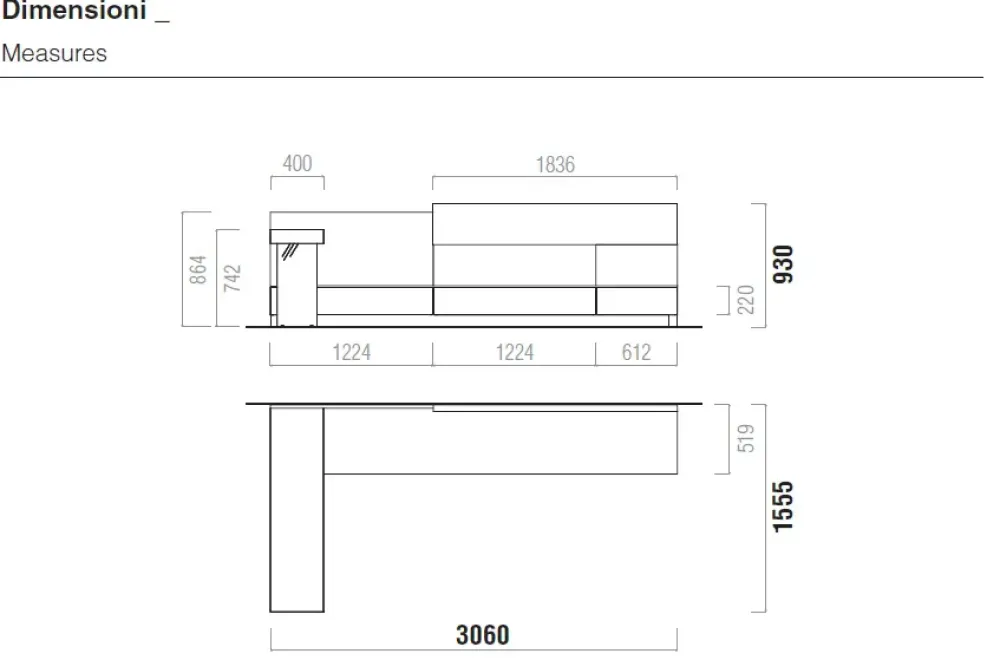 Mobile soggiorno modello Composizione soggiorno samara 006 di a PREZZI OUTLET Pareti Attrezzate