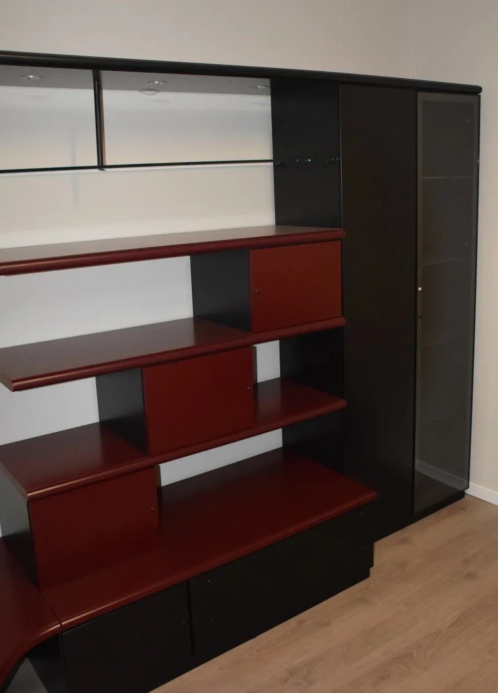 Discount Mobile soggiorno modello Lorenzetti bordeaux di a PREZZI OUTLET Pareti Attrezzate