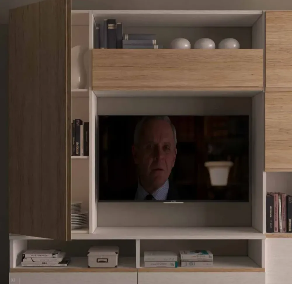 Artigianale Mobile soggiorno modello Silver di a PREZZI OUTLET- Pareti Attrezzate