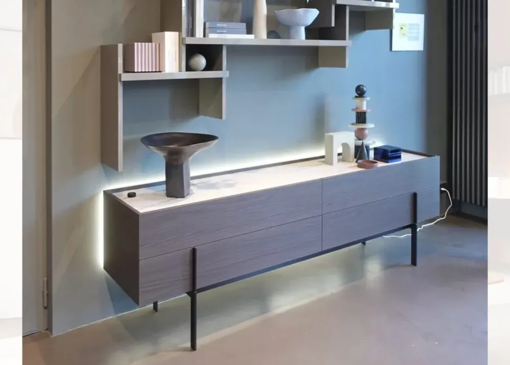 Outlet Mobile soggiorno modello Anthemis di in Offerta Outlet Madie