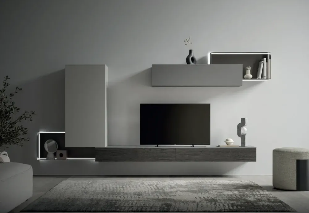 Santalucia Mobile soggiorno modello Composizione soggiorno linea 032 di a PREZZI OUTLET- Pareti Attrezzate