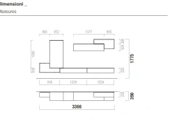 Santalucia Mobile soggiorno modello Composizione soggiorno linea 032 di a PREZZI OUTLET- Pareti Attrezzate