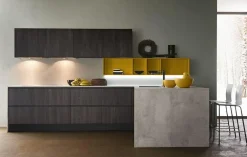 Cucine Store OFFERTA Cucina ad angolo con bancone LINEA di (340X215cm)- Cucine Ad Angolo|Cucine Design