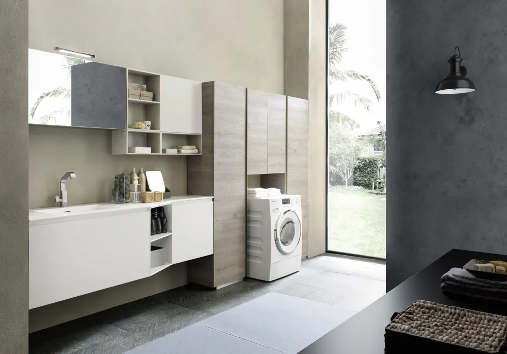 Baxar Offerta Outlet: Mobile Laundry System C7 per la sala da bagno.- Mobili Bagno A Terra