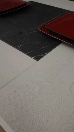 Devina Nais OFFERTA SCONTO MOSTRA 47% SU TAVOLO ECLETTICA IN ROVERE MASSELLO BIANCO CM 160x90 ALL + 55- Tavoli