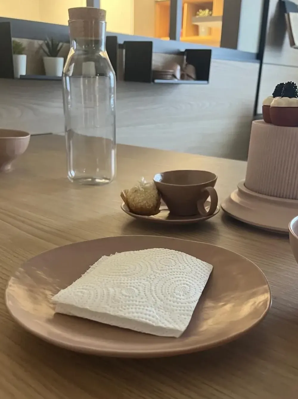 Artigianale Oggettistica Set 4 piattini rosa in OFFERTA OUTLET!- Oggettistica