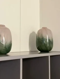 Artigianale Oggettistica Vaso sfumato in vetro grande in OFFERTA OUTLET!- Oggettistica