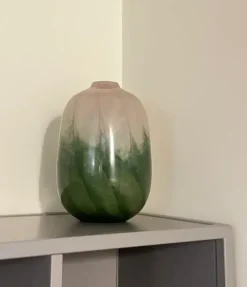 Artigianale Oggettistica Vaso sfumato in vetro grande in OFFERTA OUTLET!- Oggettistica