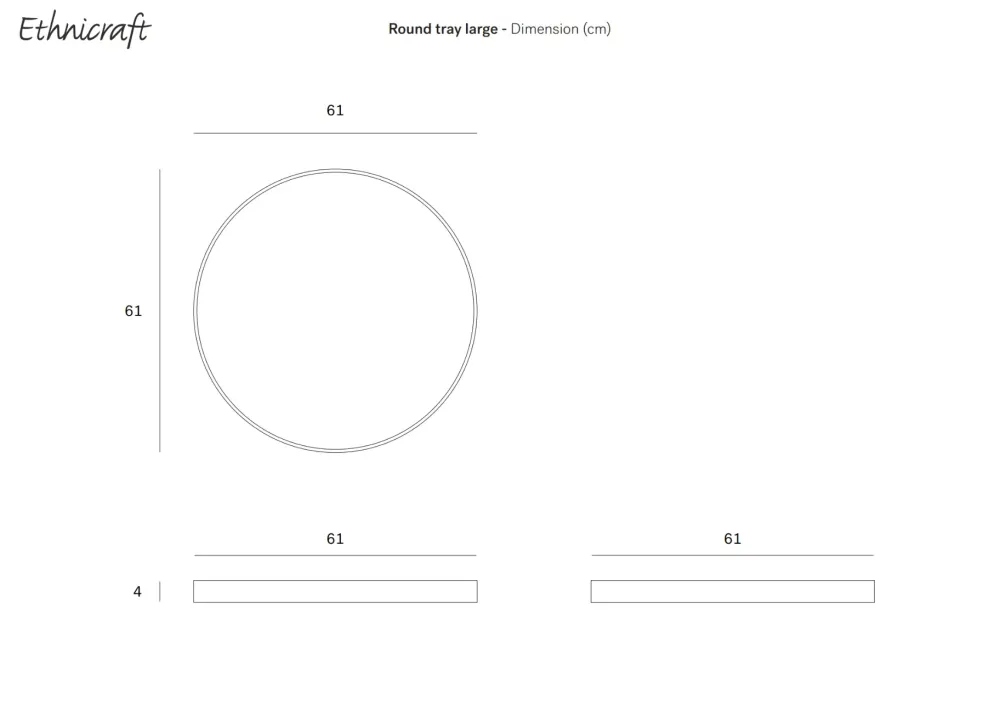 Oggettistica design Vassoio in vetro e legno ethnicraft di scontata del 26%^Artigianale Sale