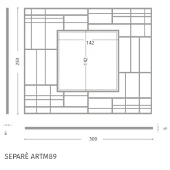 Md work Oggettistica Separe in inox piu quadro in resina e specchio a prezzo scontato- Oggettistica